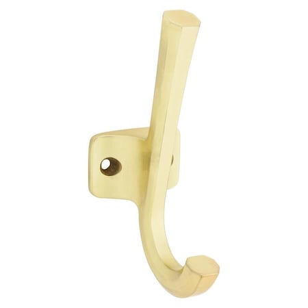 National Hardware National Hardware Powell Medium Brushed Gold Aluminum 4-15/16 in. L Angled Hook 60 lb 1 pk N337-914